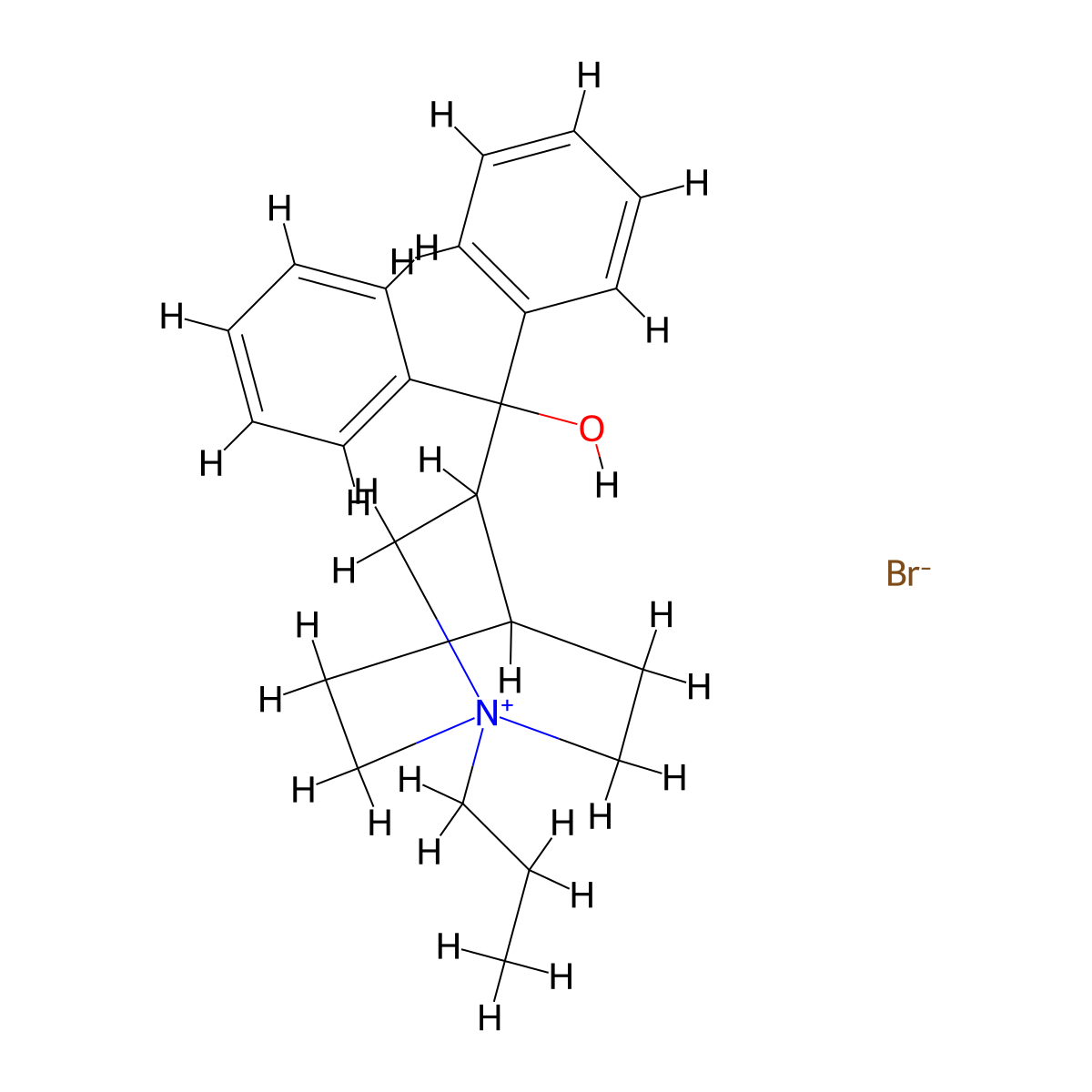 3-(Hydroxy-diphenyl-methyl)-1-propyl-1-azonia-bicyclo[2.2.2]octane molecular structure, CAS 464154-37-8