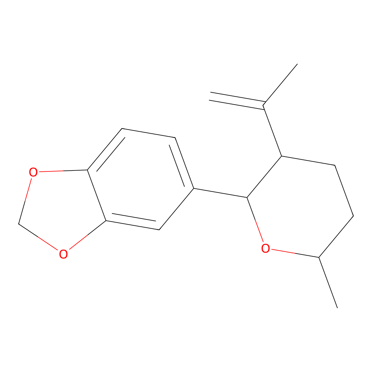 5-(6-Methyl-3-prop-1-en-2-yloxan-2-yl)-1,3-benzodioxole molecular structure, CAS 464156-15-8
