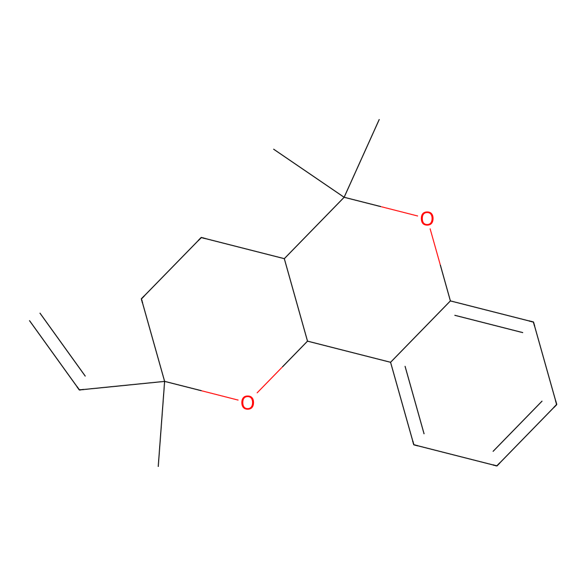 2,5,5-Trimethyl-2-vinyl-3,4,4a,10b-tetrahydro-2H,5H-pyrano[3,2-c]chromene molecular structure, CAS 464156-17-0