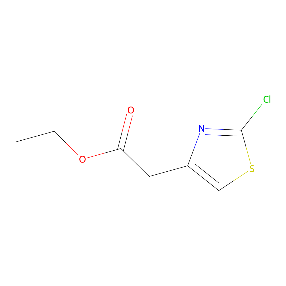 Ethyl 2-chlorothiazole-4-acetate molecular structure, CAS 464185-24-8