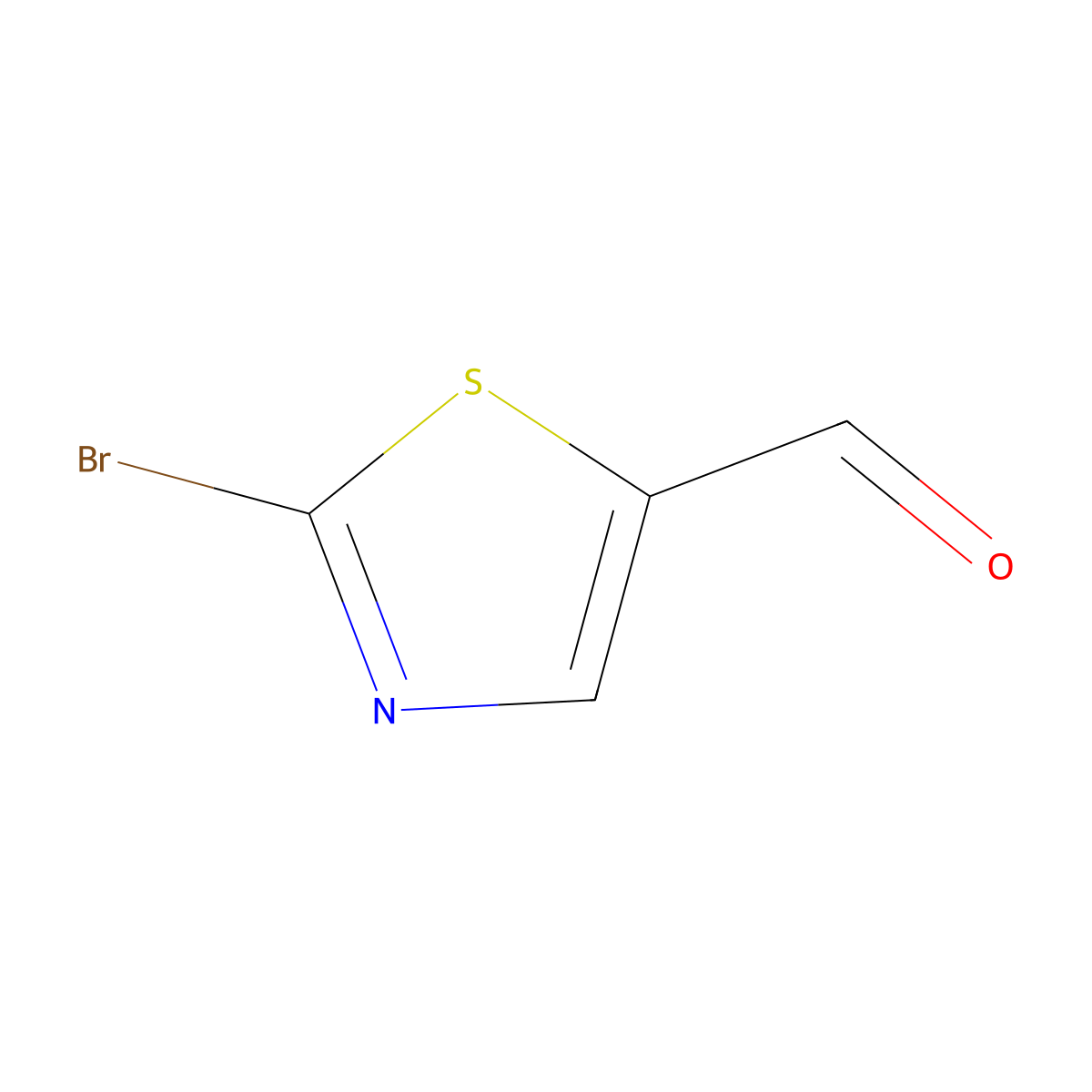 2-Bromo-1,3-thiazole-5-carbaldehyde molecular structure, CAS 464192-28-7