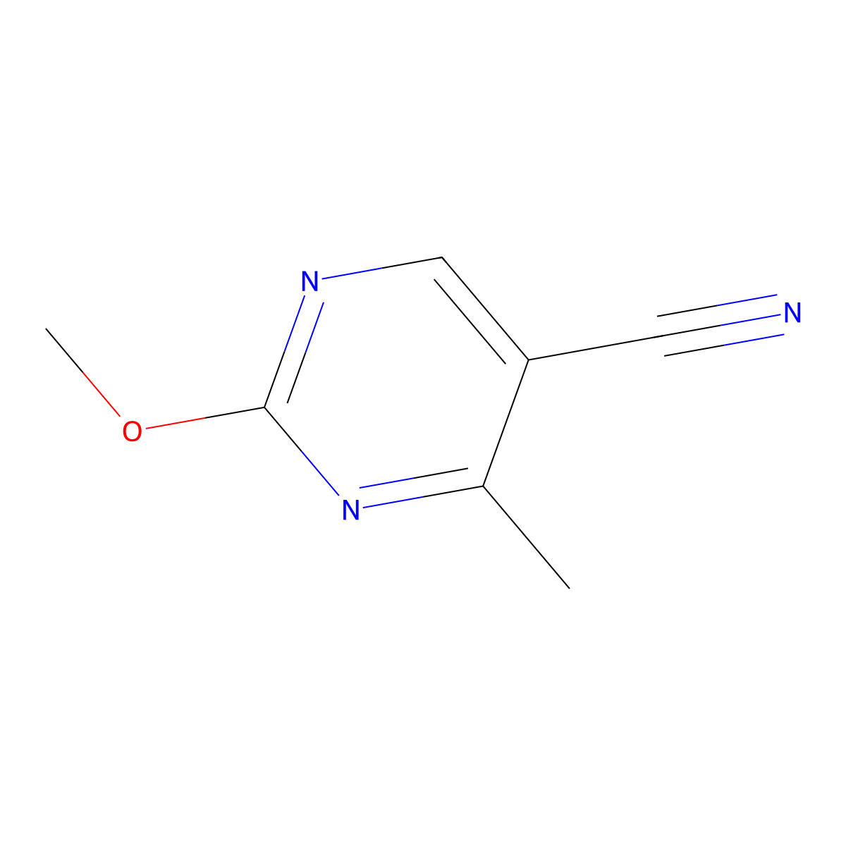 2-Methoxy-4-methylpyrimidine-5-carbonitrile molecular structure, CAS 464193-14-4
