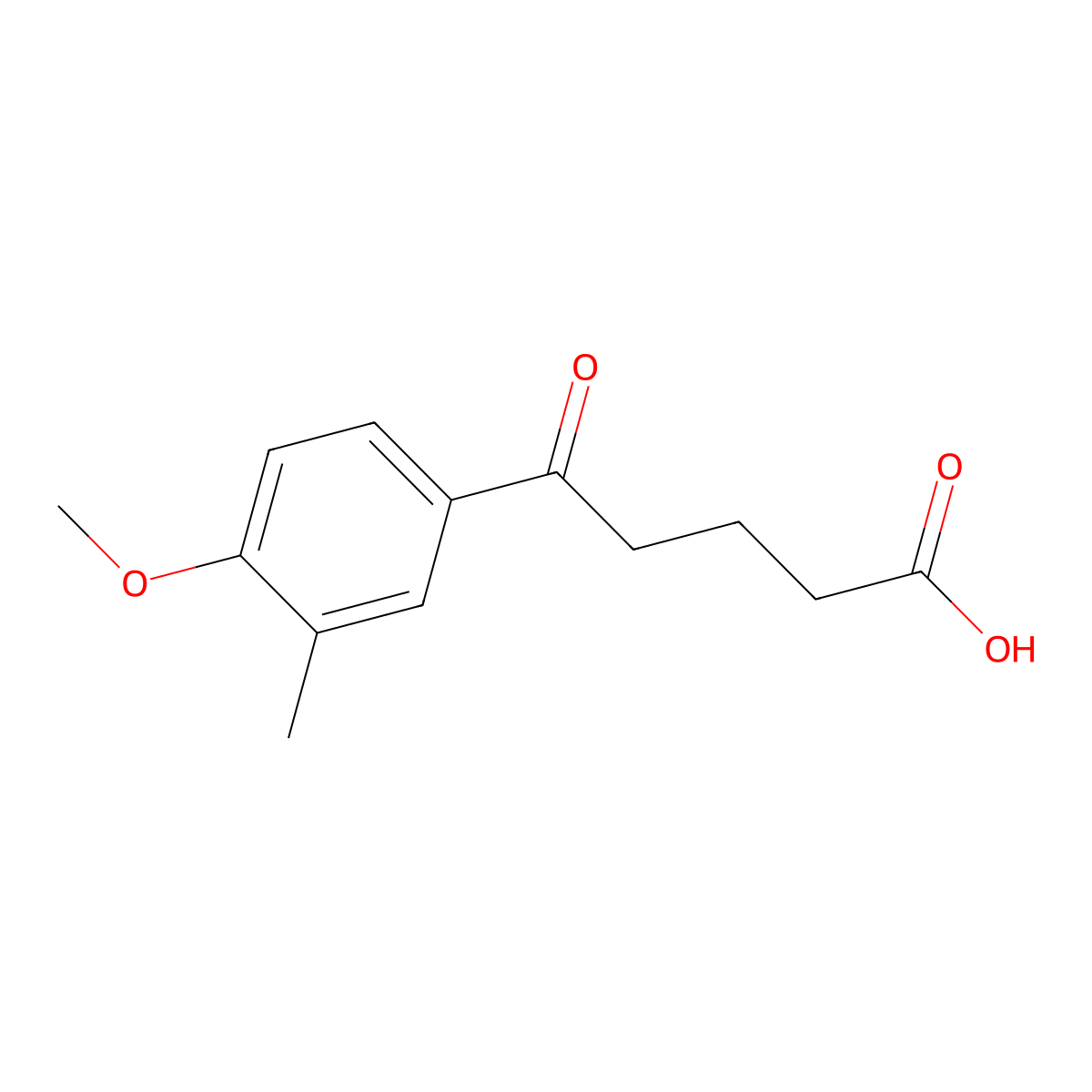 5-(4-Methoxy-3-methylphenyl)-5-oxovaleric acid molecular structure, CAS 4642-30-2