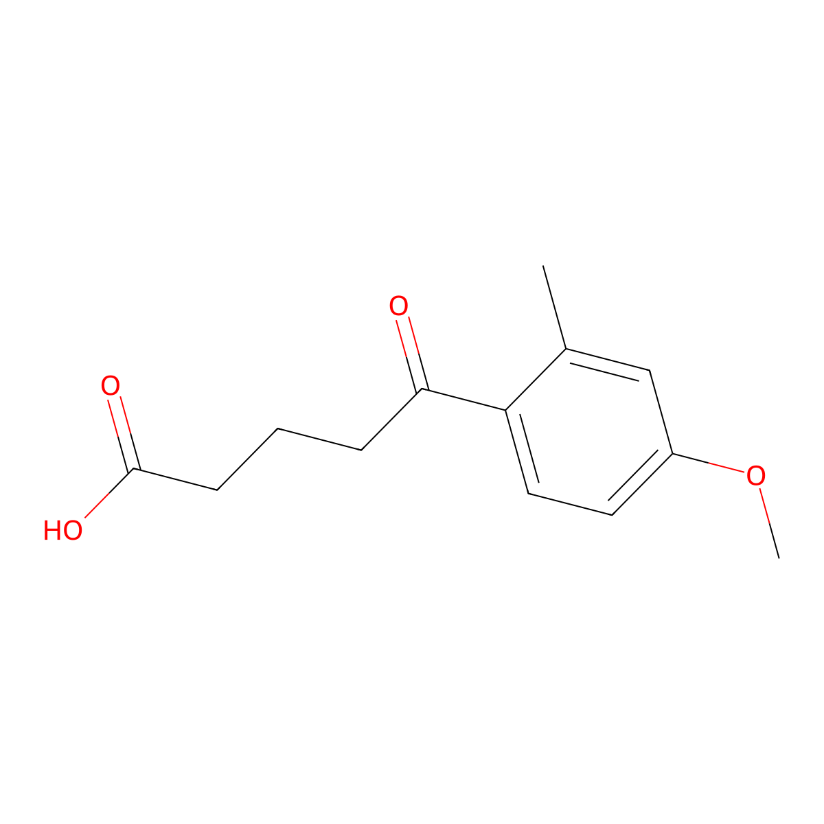 5-(4-Methoxy-2-methylphenyl)-5-oxovaleric acid molecular structure, CAS 4642-37-9