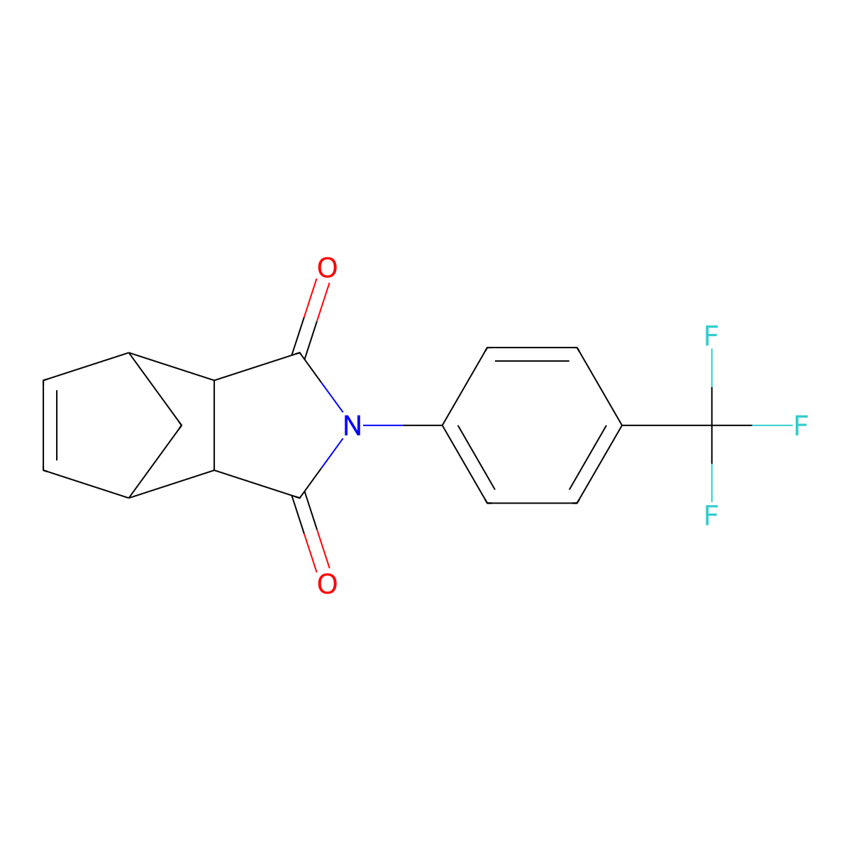 2-[4-(trifluoromethyl)phenyl]-3a,4,7,7a-tetrahydro-1H-4,7-methanoisoindole-1,3(2H)-dione molecular structure, CAS 464208-33-1