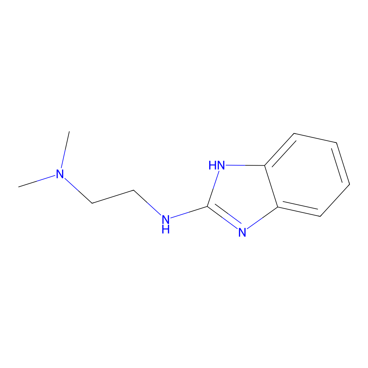 [2-(Benzimidazol-2-ylamino)ethyl]dimethylamine molecular structure, CAS 46421-71-0