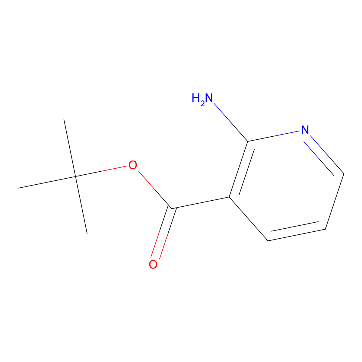 Tert-butyl 2-aminopyridine-3-carboxylate molecular structure, CAS 464216-16-8