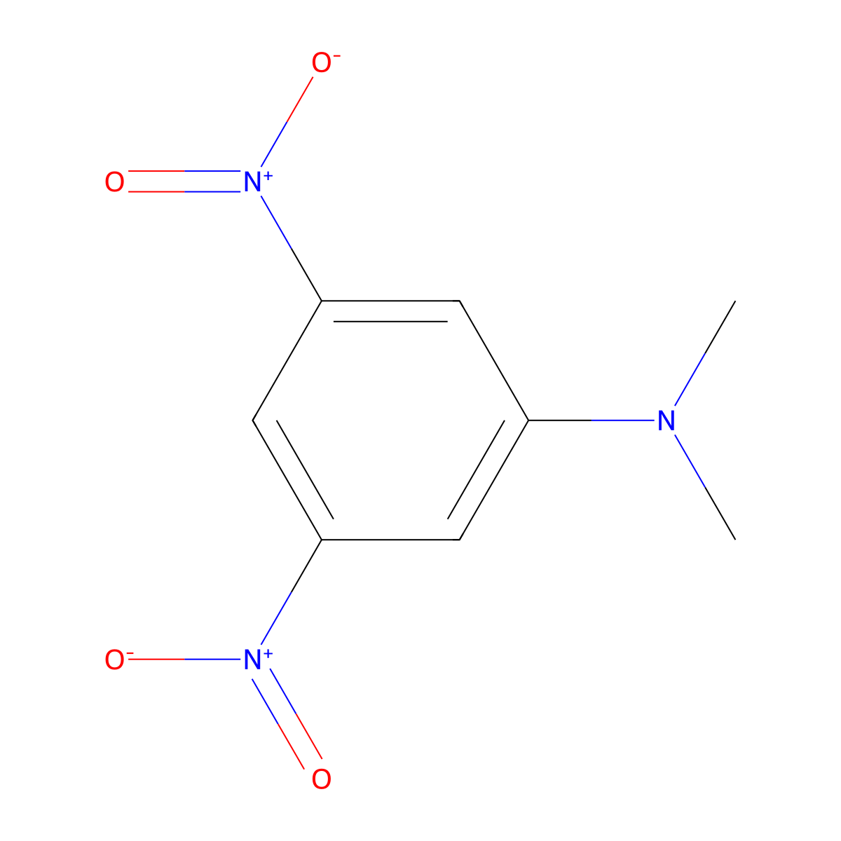 N,N-Dimethyl-3,5-dinitroaniline molecular structure, CAS 46429-76-9