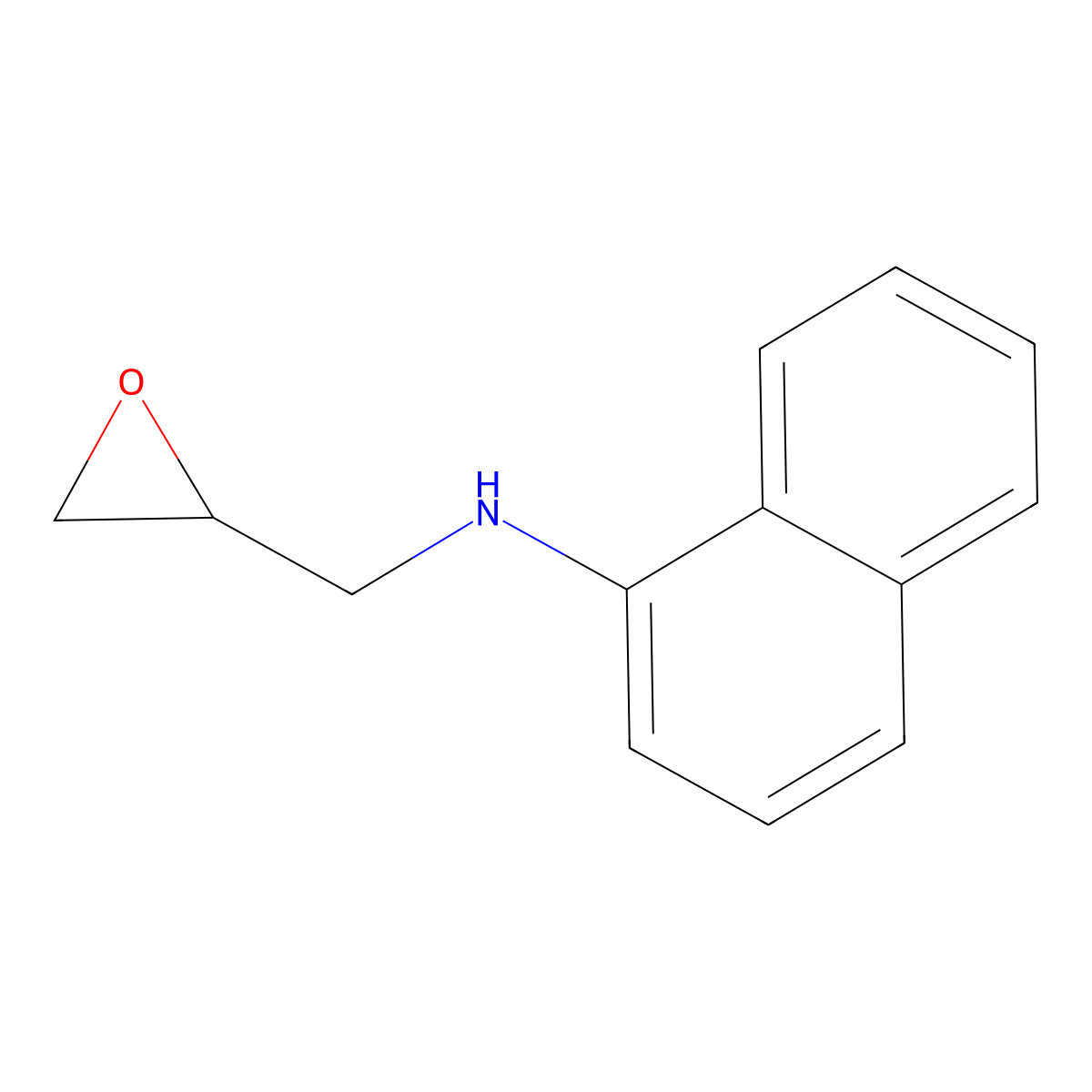 N-[(oxiran-2-yl)methyl]naphthalen-1-amine molecular structure, CAS 4643-30-5