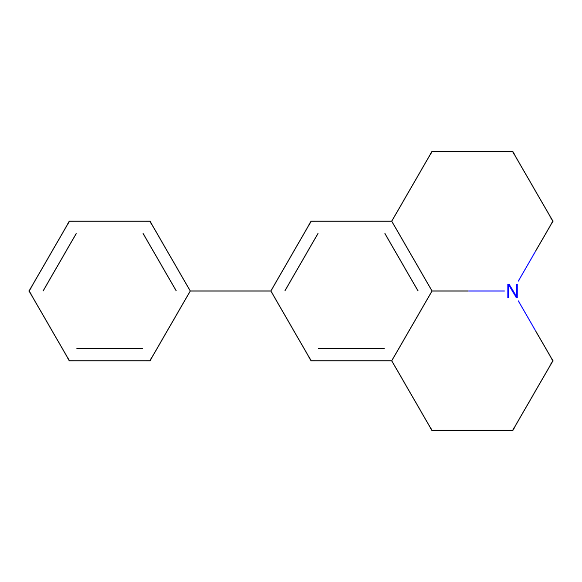 2,3,6,7-Tetrahydro-9-phenyl-1H,5H-benzo[ij]quinolizine molecular structure, CAS 4643-54-3
