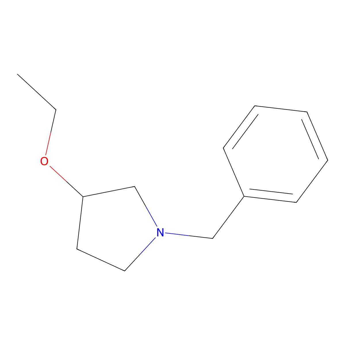 1-Benzyl-3-ethoxypyrrolidine molecular structure, CAS 46441-02-5