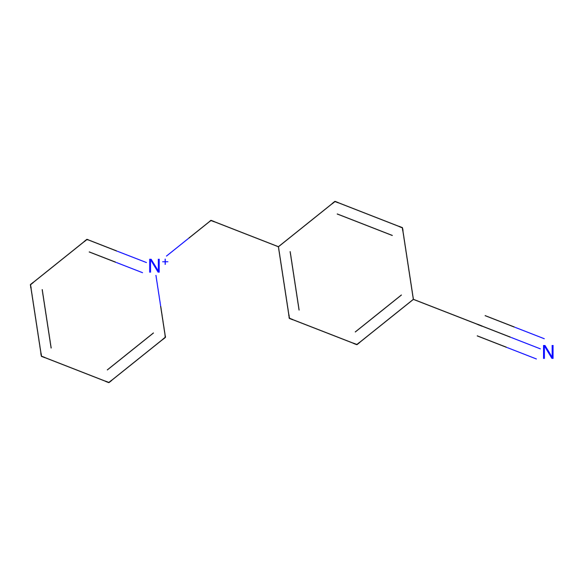 1-[(4-Cyanophenyl)methyl]pyridin-1-ium molecular structure, CAS 46441-10-5