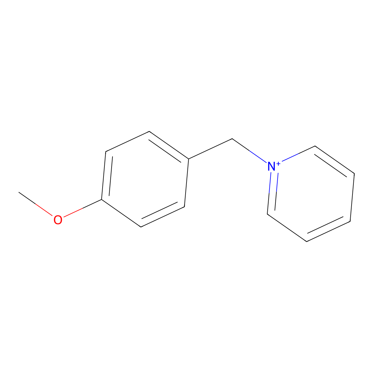 1-[(4-Methoxyphenyl)methyl]pyridin-1-ium molecular structure, CAS 46441-13-8