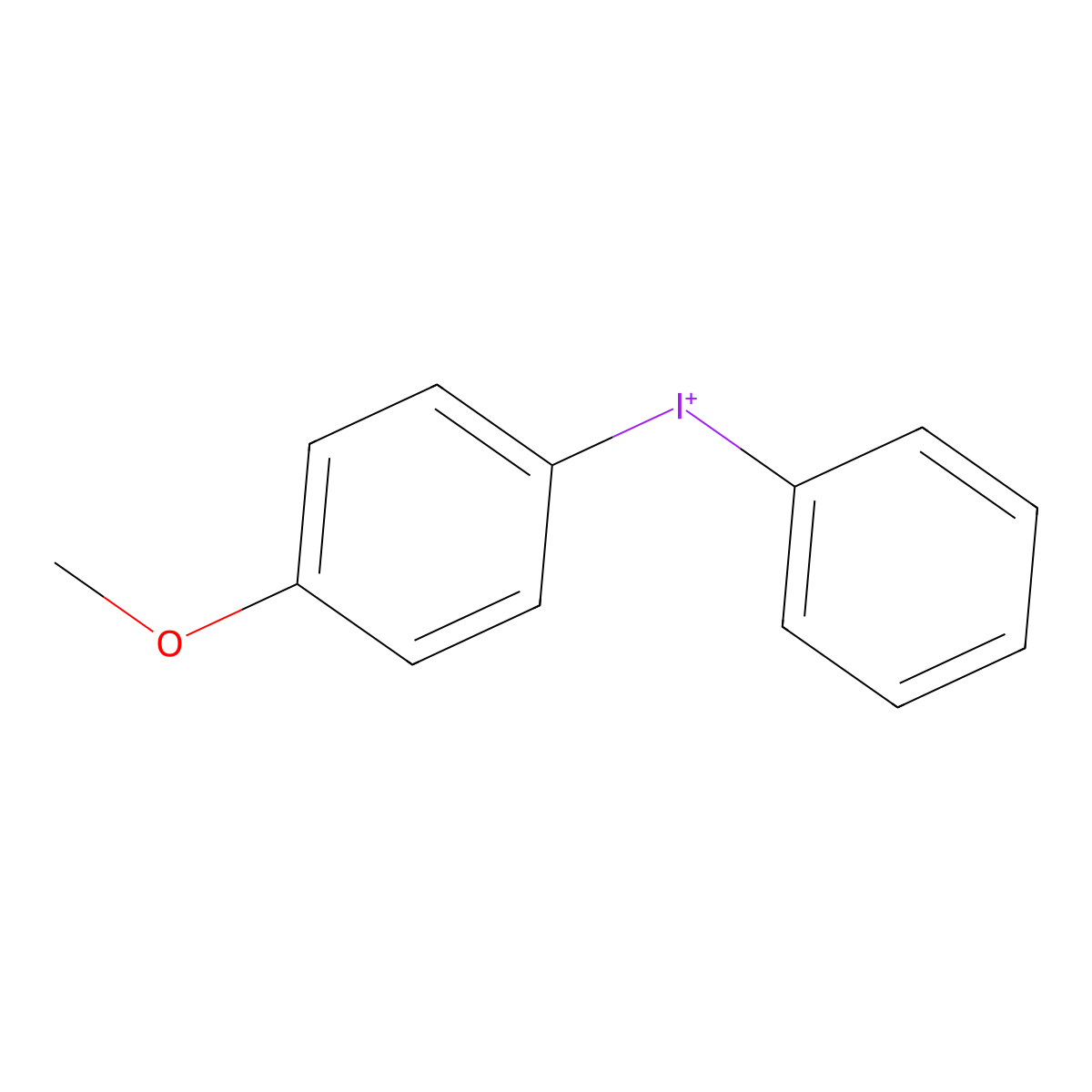 (4-Methoxyphenyl)phenyliodonium molecular structure, CAS 46441-20-7