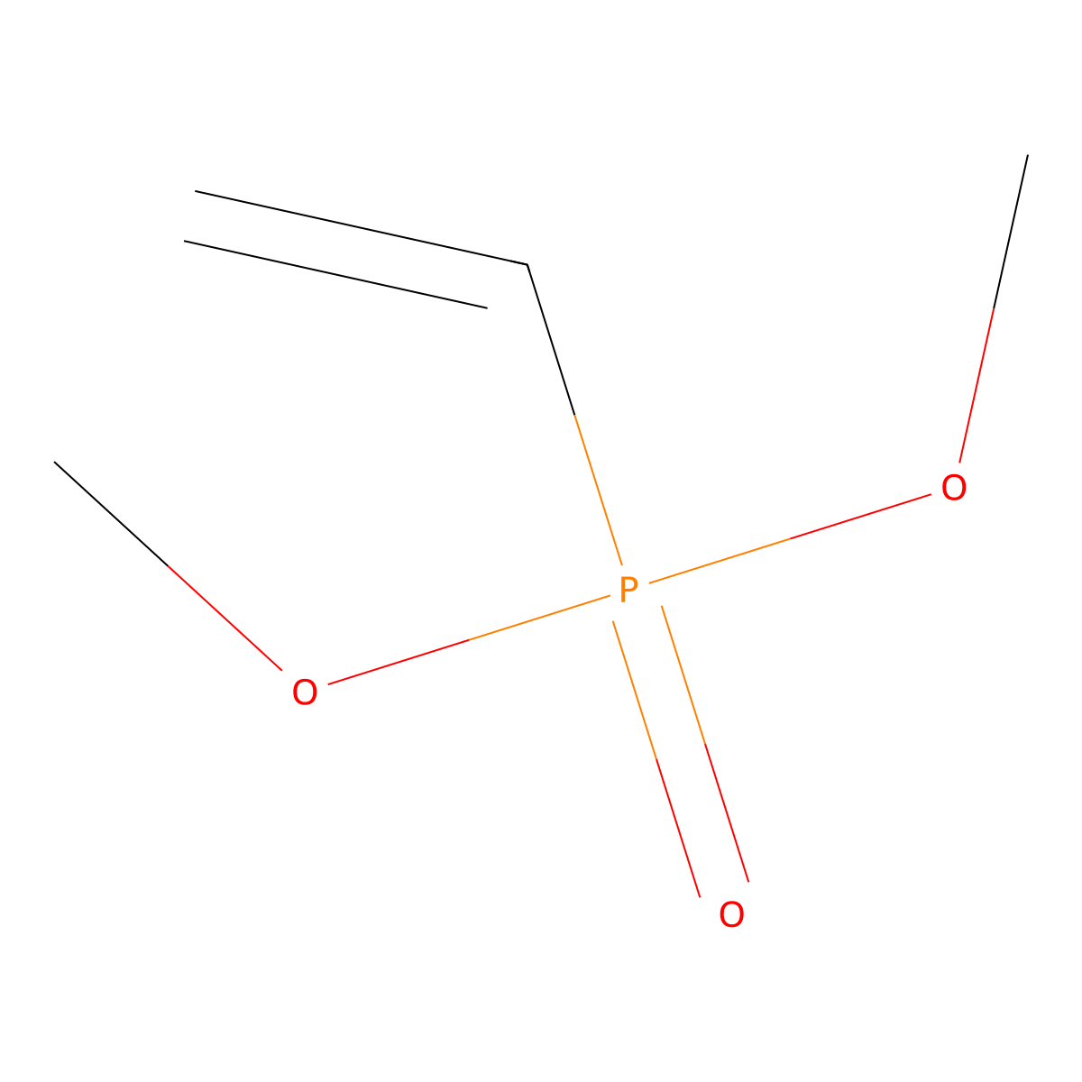 Dimethyl vinylphosphonate molecular structure, CAS 4645-32-3