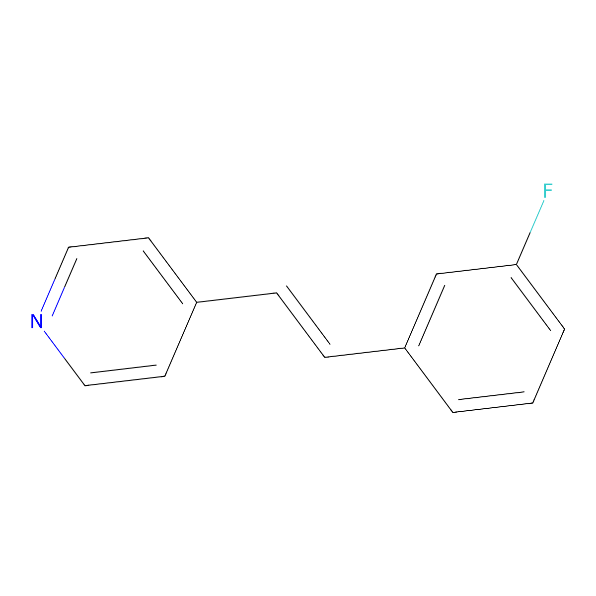 4-[(E)-2-(3-fluorophenyl)vinyl]pyridine molecular structure, CAS 46458-61-1