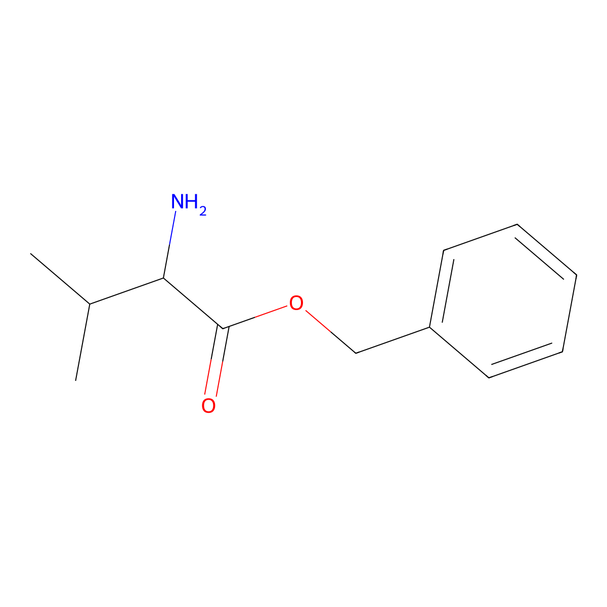 Benzyl D-valinate molecular structure, CAS 46460-17-7