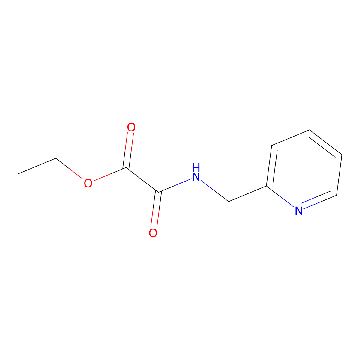 Ethyl 2-oxo-2-(pyridin-2-ylmethylamino)acetate molecular structure, CAS 46460-25-7