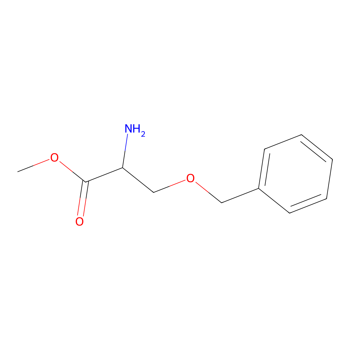 methyl (2S)-2-amino-3-(benzyloxy)propanoate molecular structure, CAS 46460-82-6