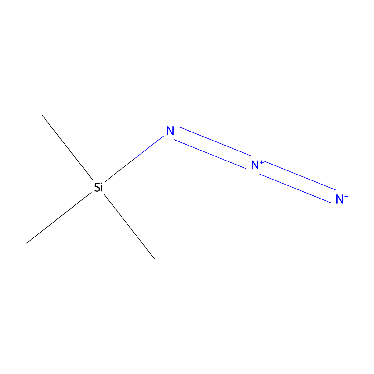 Azidotrimethylsilane molecular structure, CAS 4648-54-8