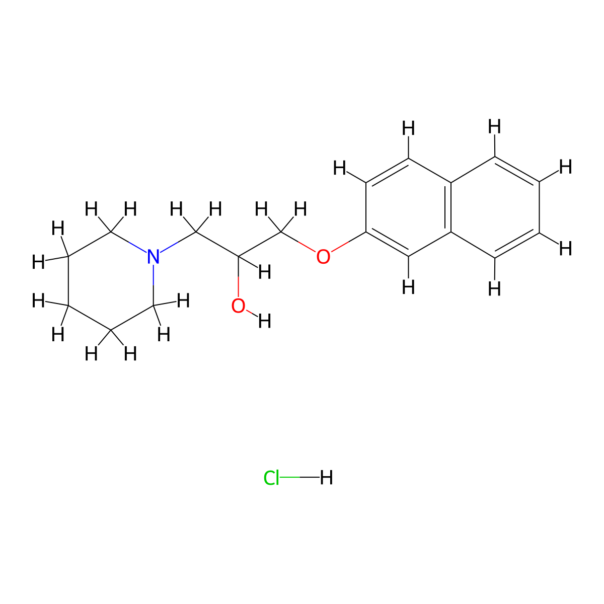 1-(Naphthalen-2-yloxy)-3-(piperidin-1-yl)propan-2-ol hydrochloride molecular structure, CAS 464877-36-9