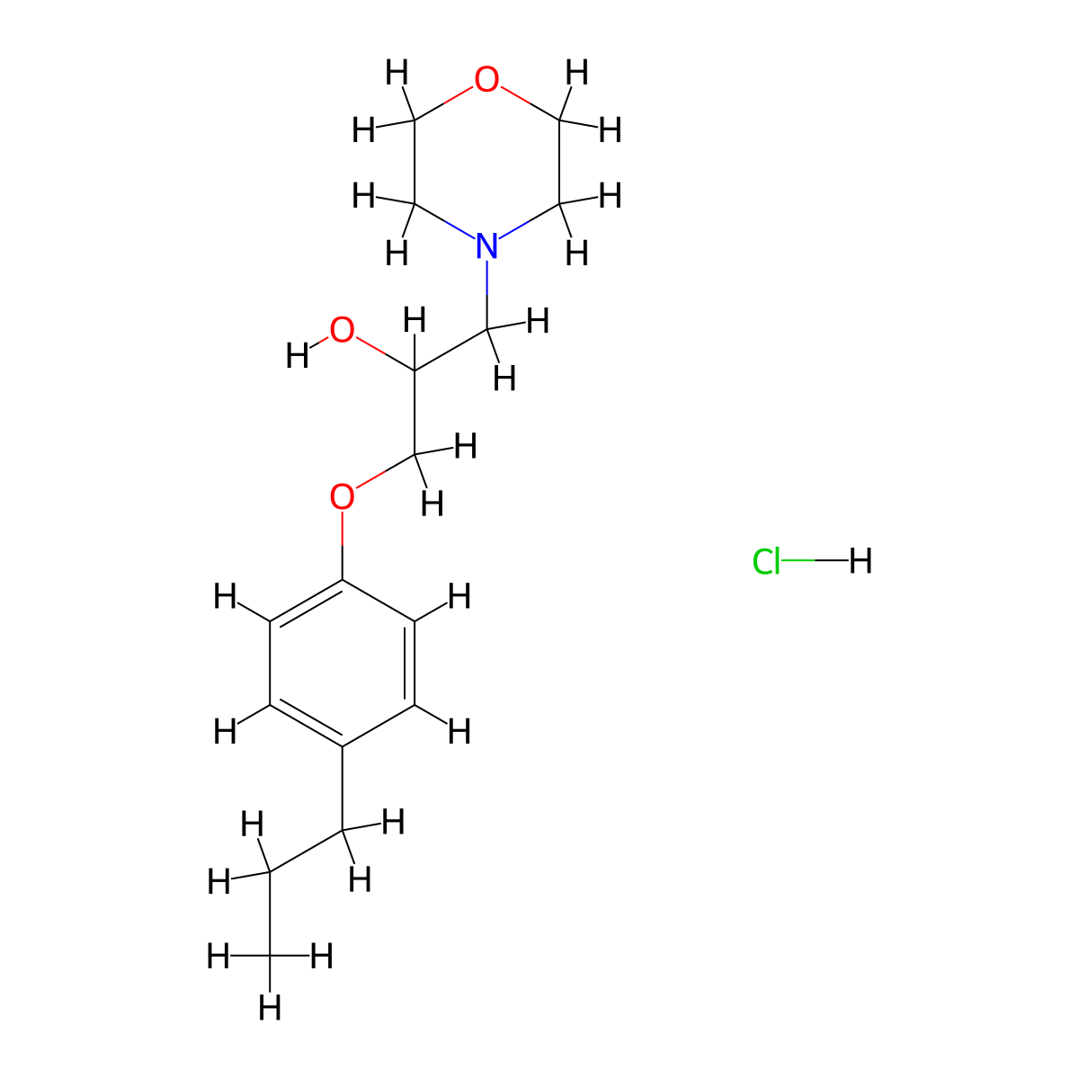 1-Morpholino-3-(4-propylphenoxy)propan-2-ol hydrochloride molecular structure, CAS 464877-40-5