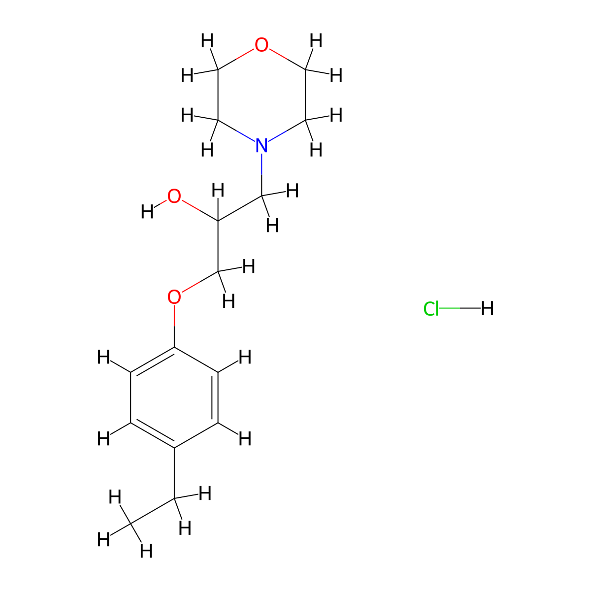 1-(4-Ethylphenoxy)-3-(morpholin-4-yl)propan-2-ol hydrochloride molecular structure, CAS 464877-41-6