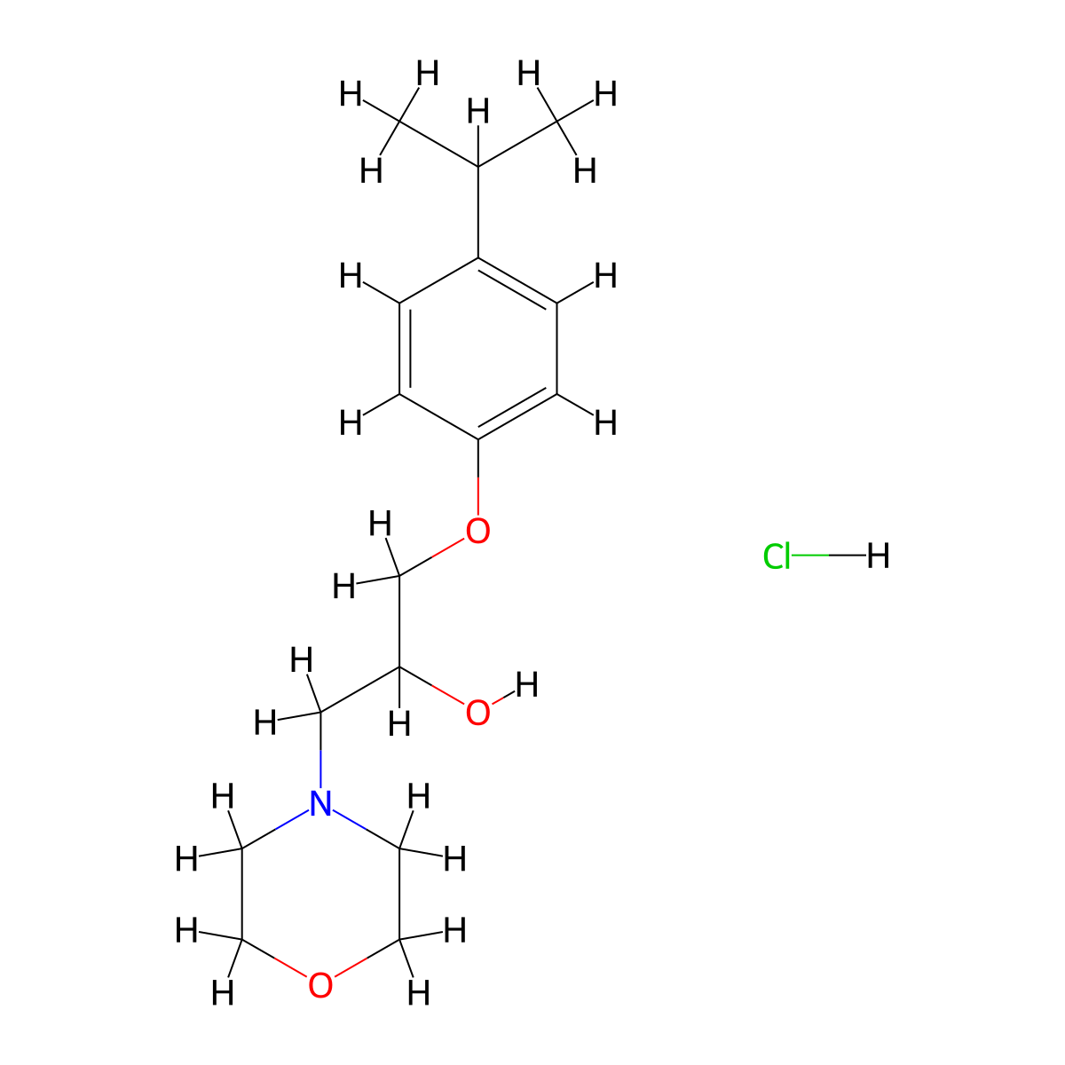 1-(4-Isopropylphenoxy)-3-morpholinopropan-2-ol hydrochloride molecular structure, CAS 464877-51-8