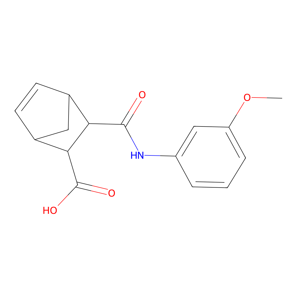 (2S,3R)-3-{[(3-Methoxyphenyl)amino]carbonyl}bicyclo[2.2.1]hept-5-ene-2-carboxylic acid molecular structure, CAS 464877-92-7