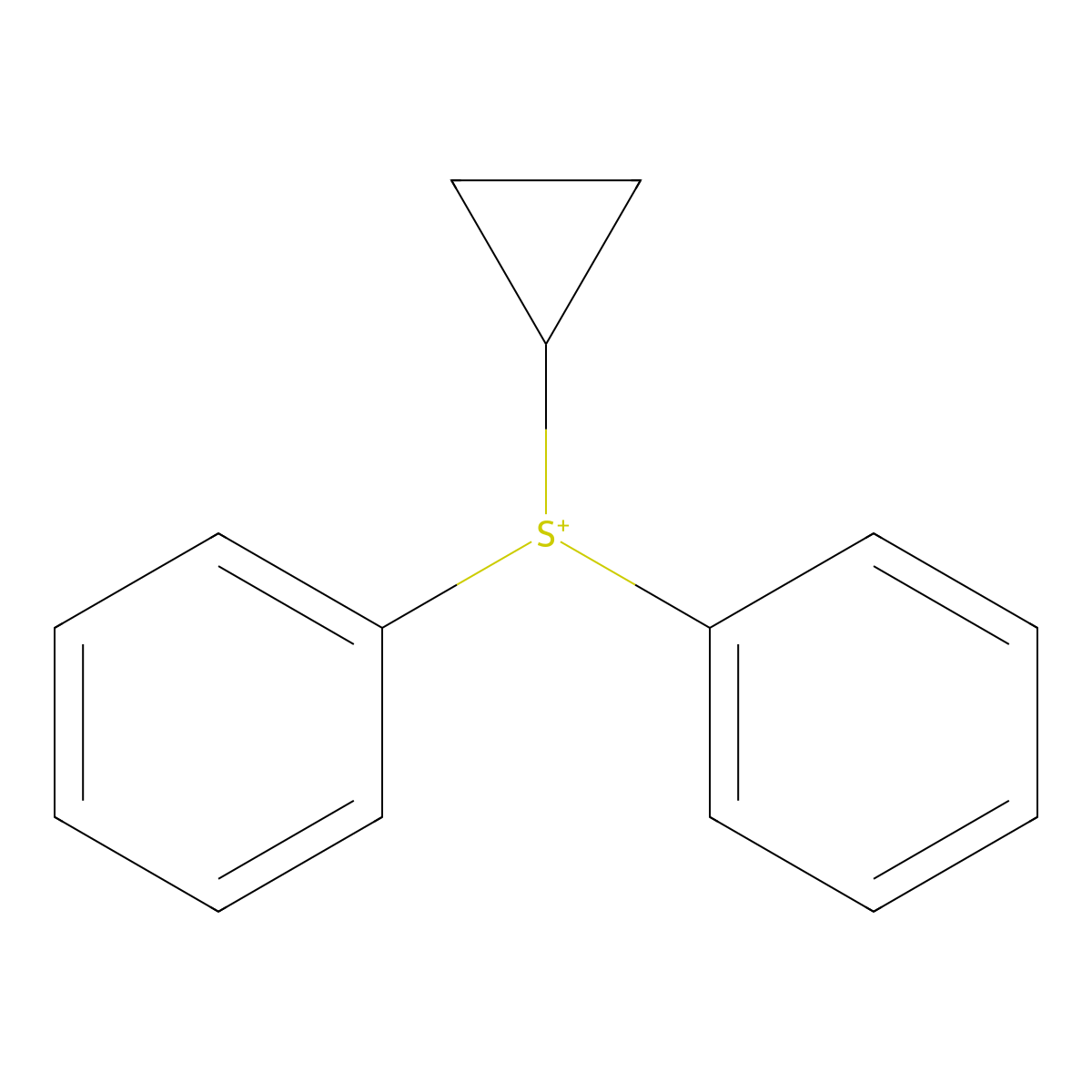 Cyclopropyldiphenylsulfonium molecular structure, CAS 46489-36-5
