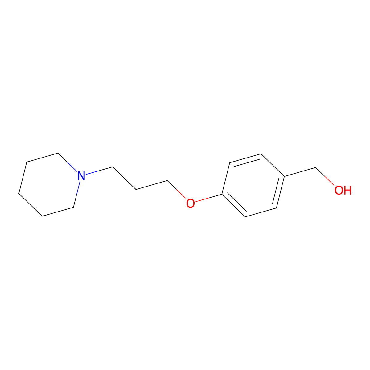 1-[3-(4-Hydroxymethylphenoxy)propyl]piperidine molecular structure, CAS 464898-19-9