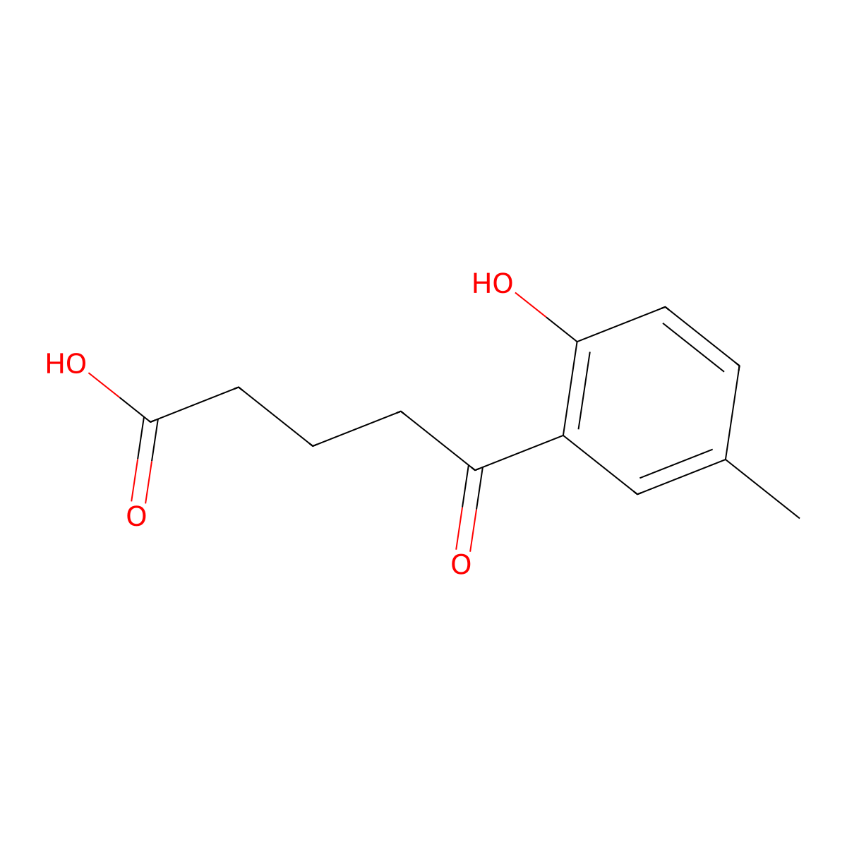 5-(2-Hydroxy-5-methylphenyl)-5-oxopentanoic acid molecular structure, CAS 4649-01-8