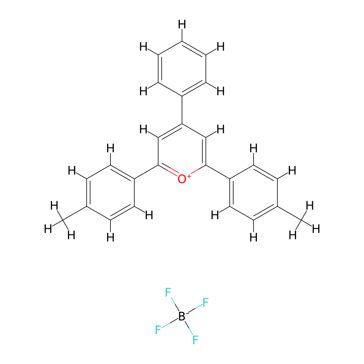 2,6-Bis(P-tolyl)-4-phenylpyrylium tetrafluoroborate molecular structure, CAS 4649-95-0
