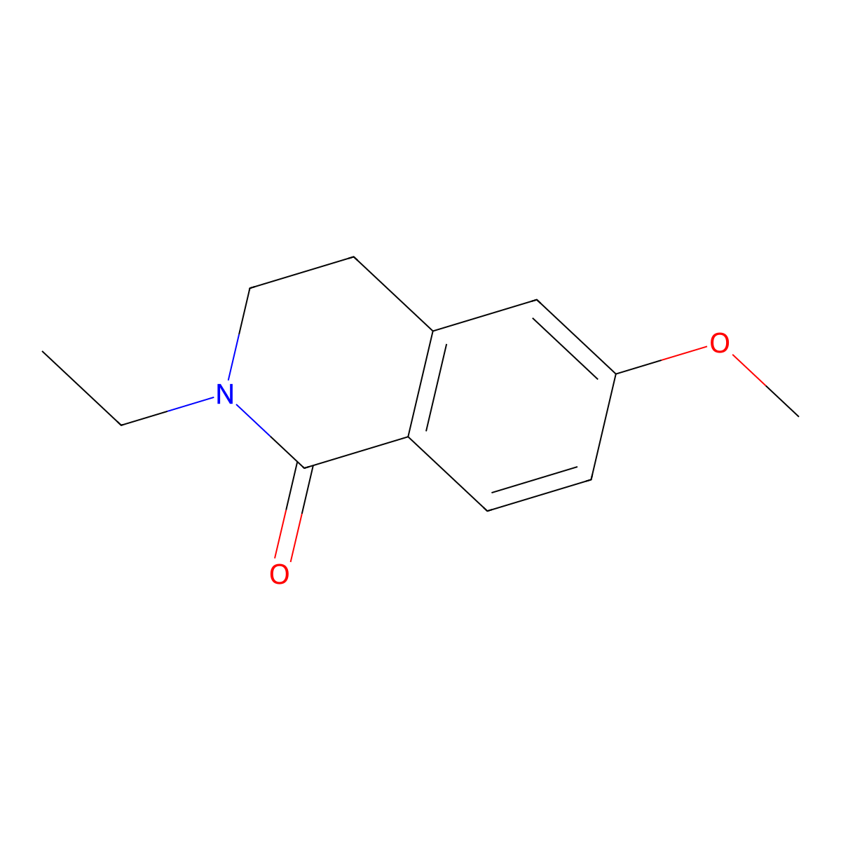 2-ethyl-6-methoxy-3,4-dihydroisoquinolin-1(2H)-one molecular structure, CAS 464900-23-0