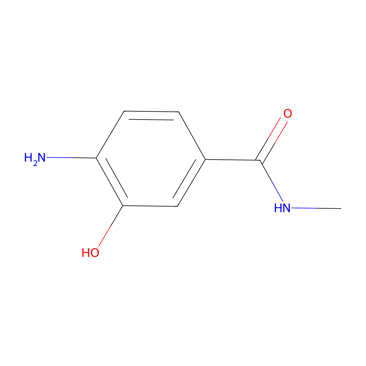 4-Amino-3-hydroxy-N-methylbenzamide molecular structure, CAS 464913-01-7