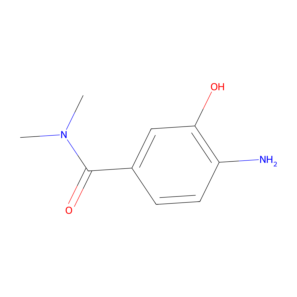 4-Amino-3-hydroxy-N,N-dimethylbenzamide molecular structure, CAS 464913-03-9