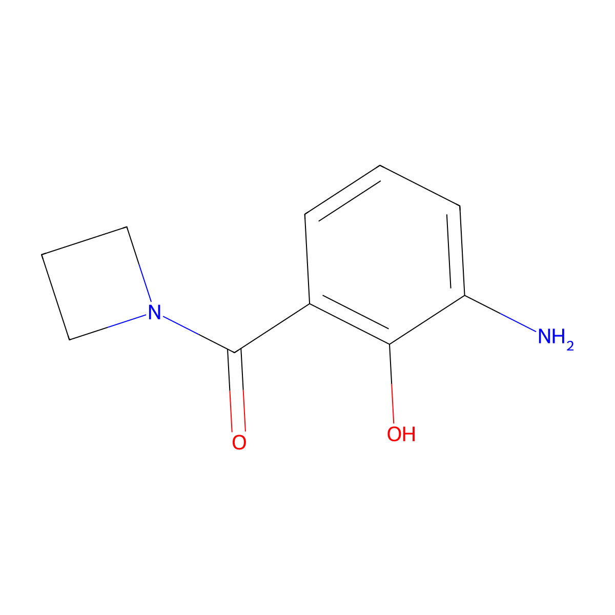 (3-Amino-2-hydroxyphenyl)(azetidin-1-yl)methanone molecular structure, CAS 464913-37-9