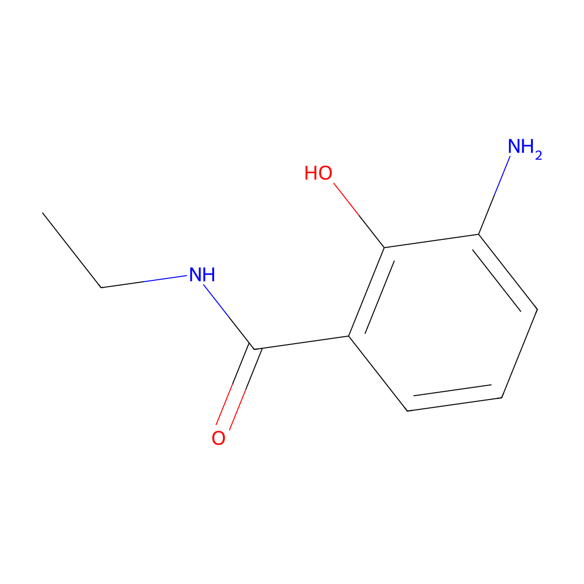 3-amino-N-ethyl-2-hydroxybenzamide molecular structure, CAS 464913-55-1
