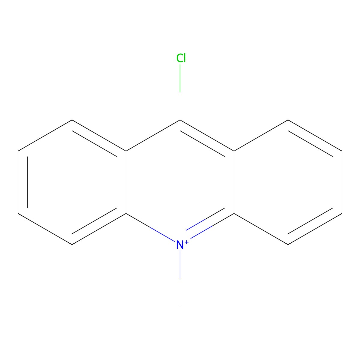9-Chloro-10-methylacridinium molecular structure, CAS 46492-10-8