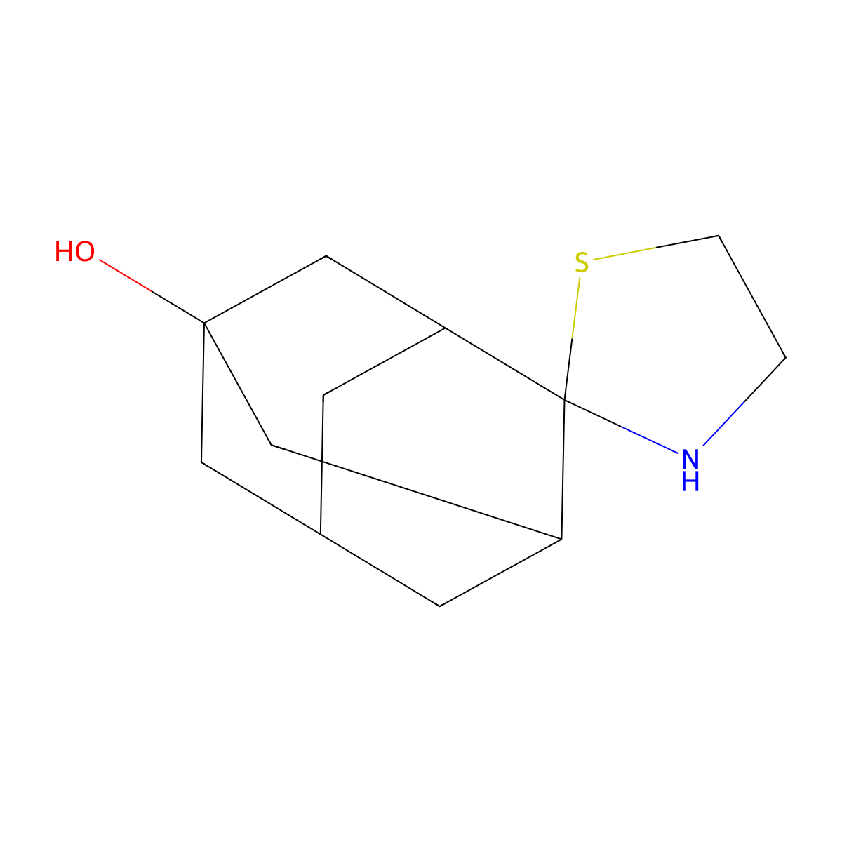 Spiro[1,3-thiazolidine-2,4'-adamantane]-1'-ol molecular structure, CAS 464920-27-2