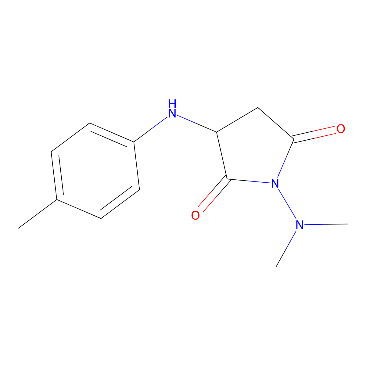 1-(Dimethylamino)-3-(4-toluidino)pyrrolidine-2,5-dione molecular structure, CAS 464920-33-0