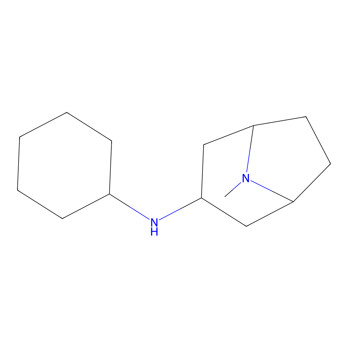 N-cyclohexyl-8-methyl-8-azabicyclo[3.2.1]octan-3-amine molecular structure, CAS 464922-77-8