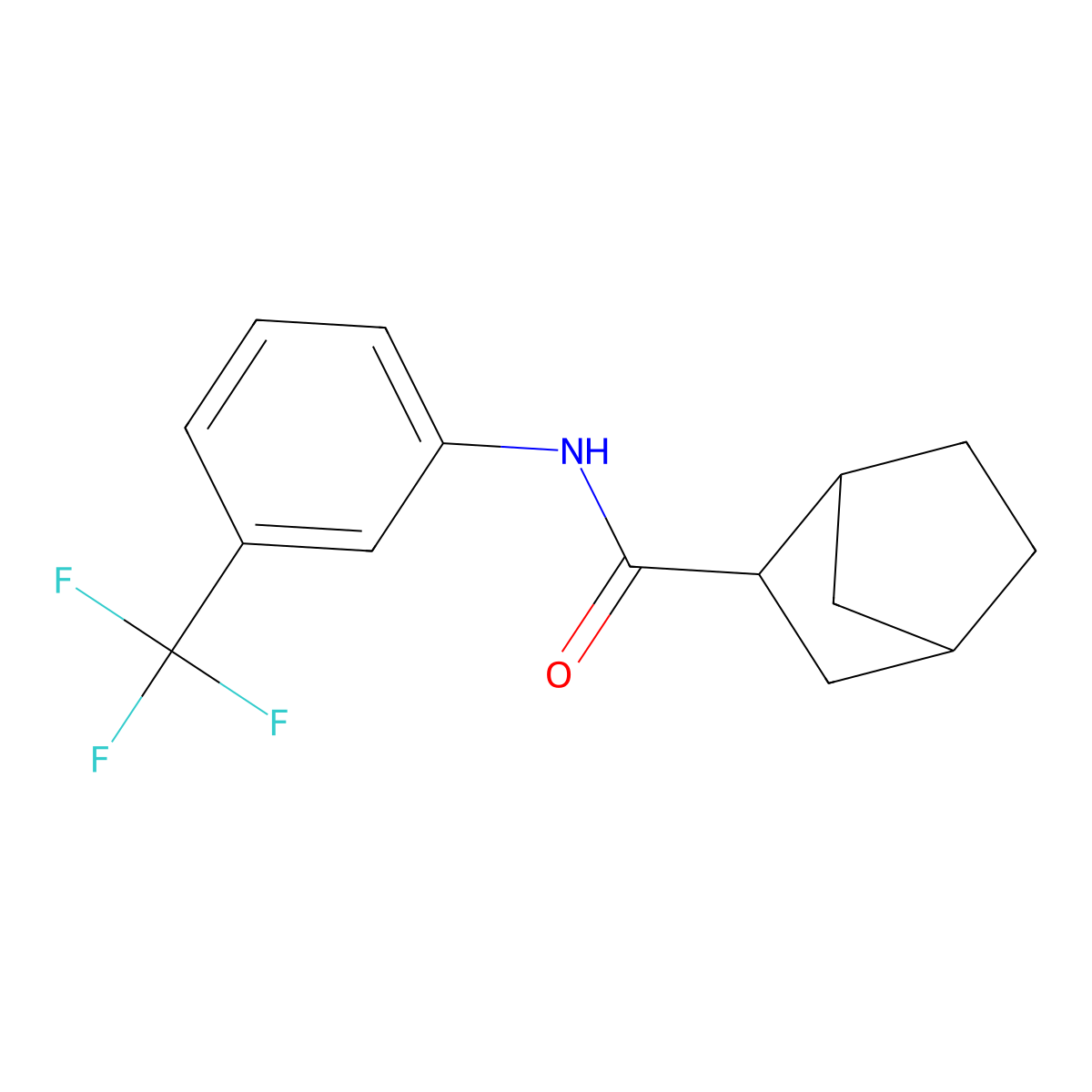 N-[3-(trifluoromethyl)phenyl]bicyclo[2.2.1]heptane-2-carboxamide molecular structure, CAS 464923-29-3