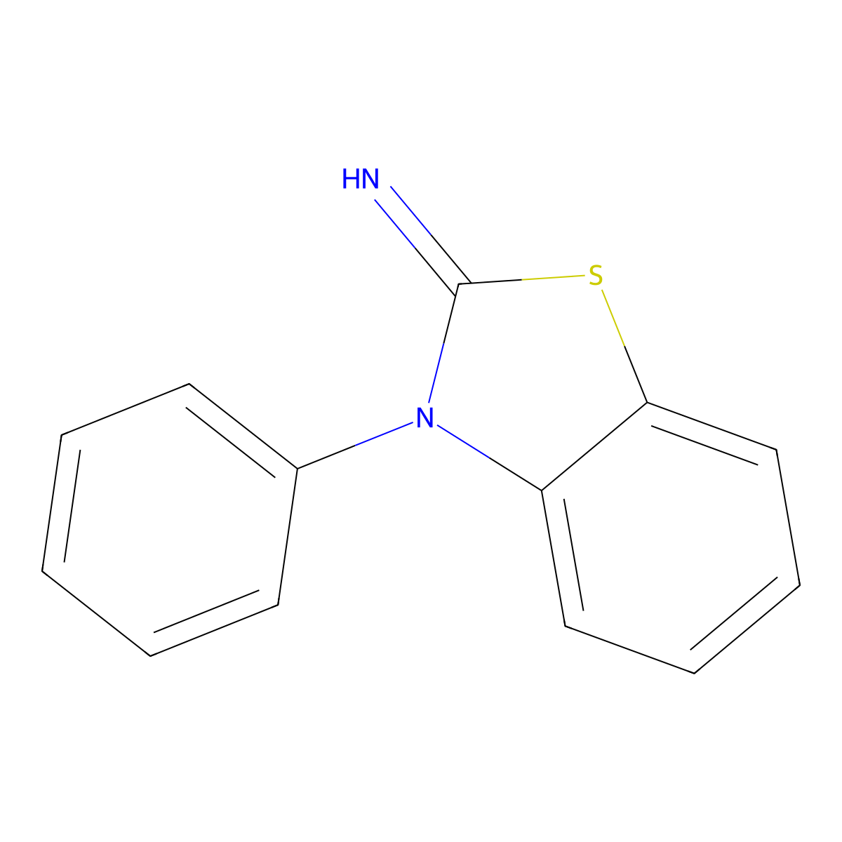 2(3H)-Benzothiazolimine, 3-phenyl- molecular structure, CAS 46493-66-7