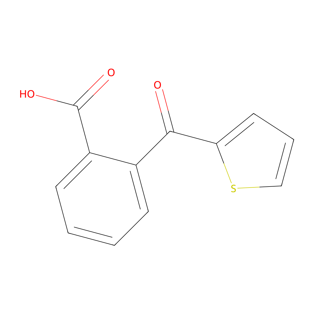 2-(2-Thienylcarbonyl)benzoic acid molecular structure, CAS 46496-80-4