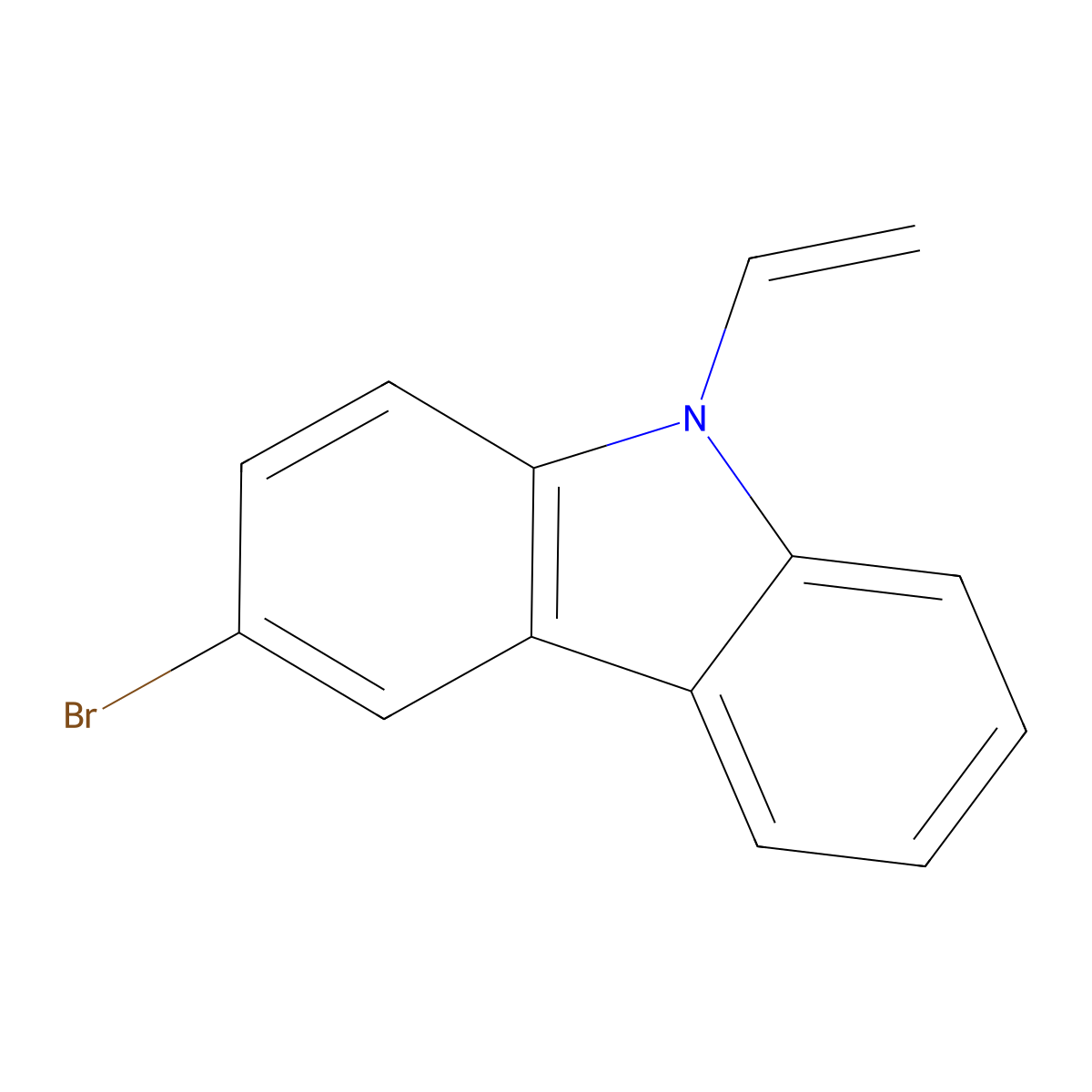 3-Bromo-9-vinyl-9H-carbazole molecular structure, CAS 46499-01-8