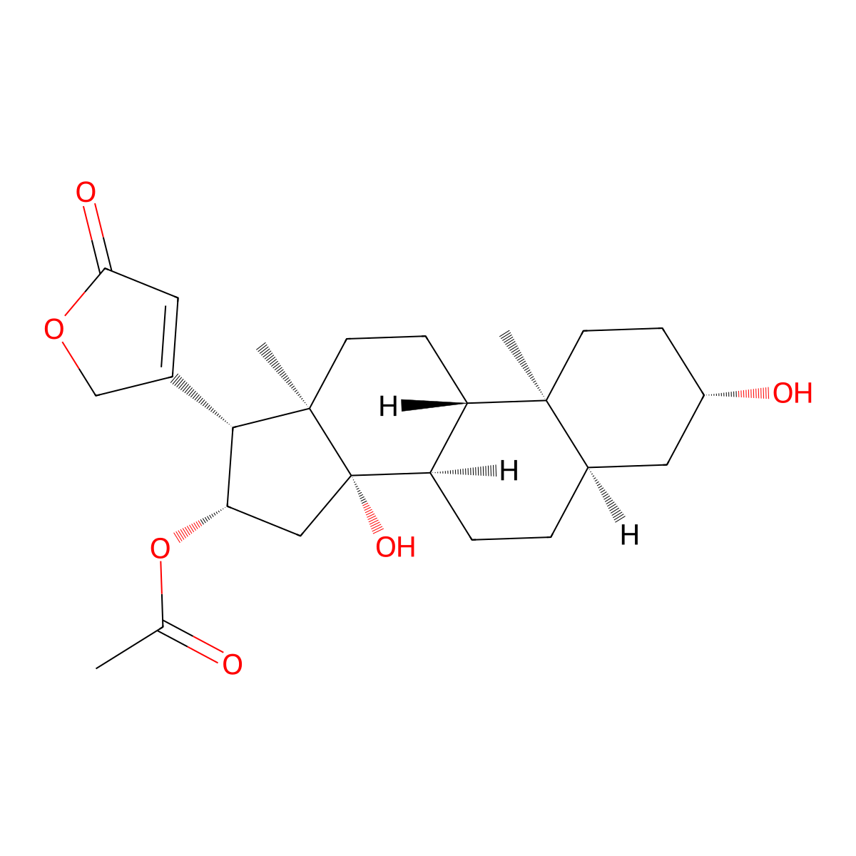 Oleandrigenin molecular structure, CAS 465-15-6