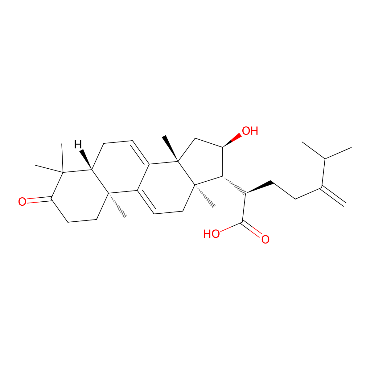 Polyporenic acid C molecular structure, CAS 465-18-9