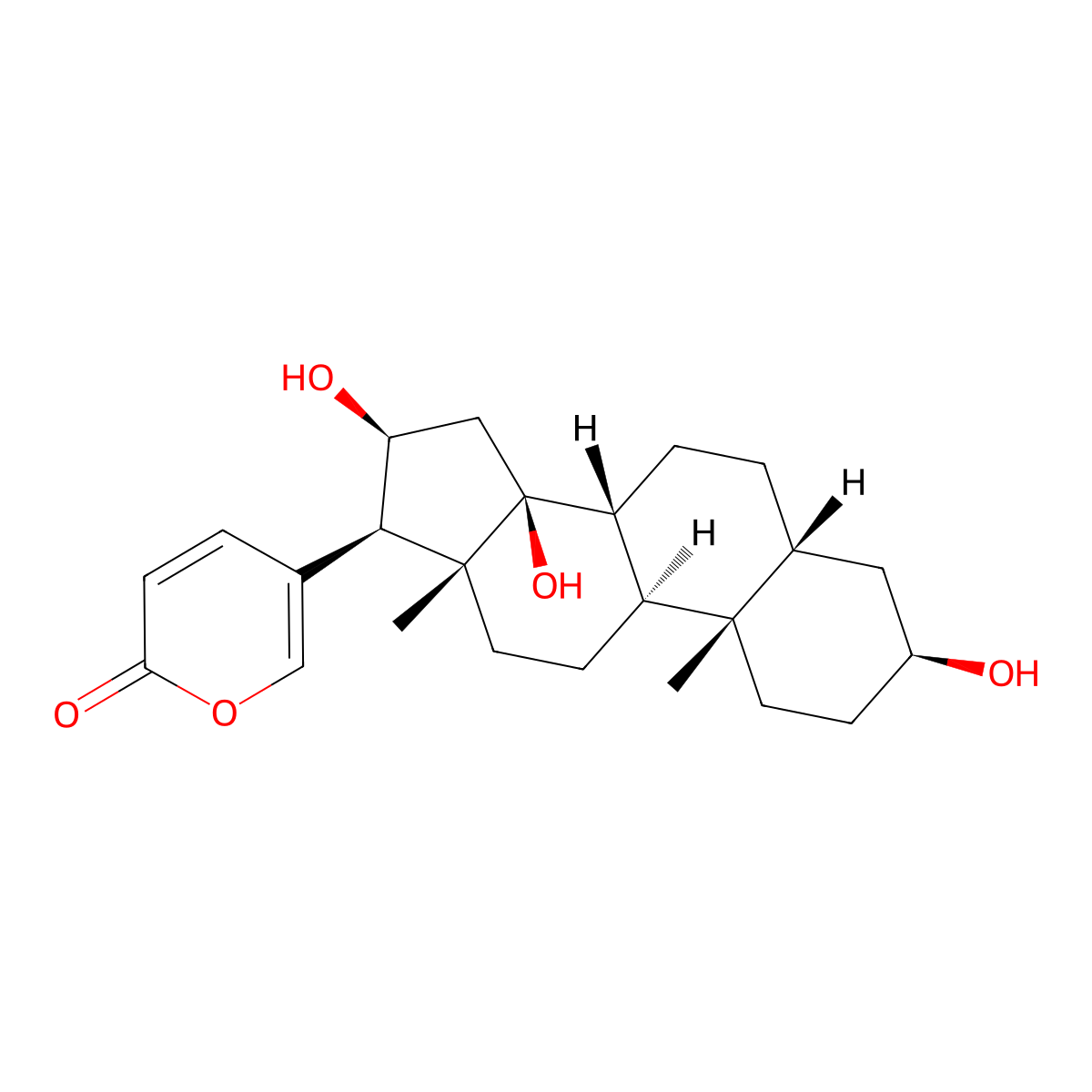 Desacetylbufotalin molecular structure, CAS 465-19-0