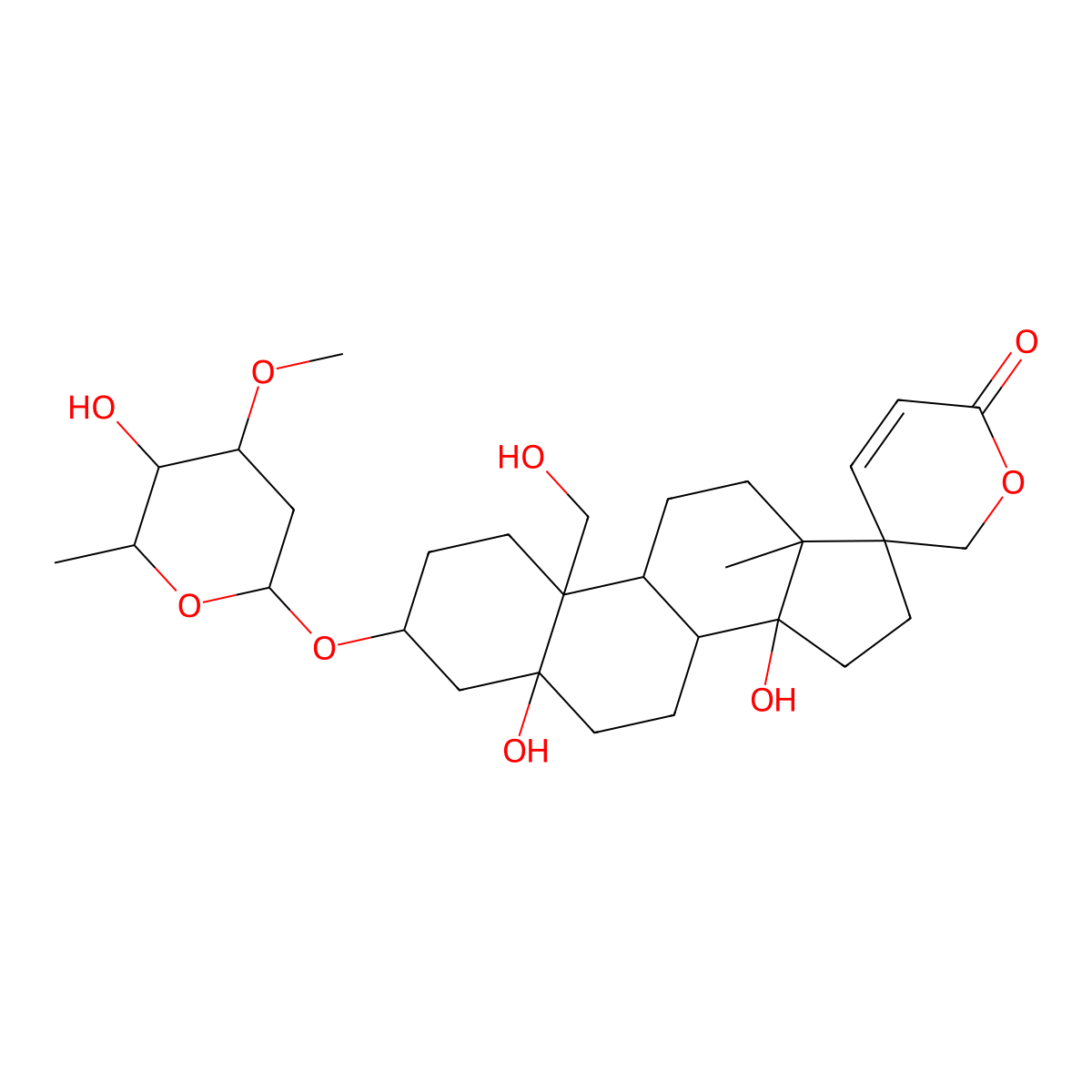 Cymarol molecular structure, CAS 465-84-9